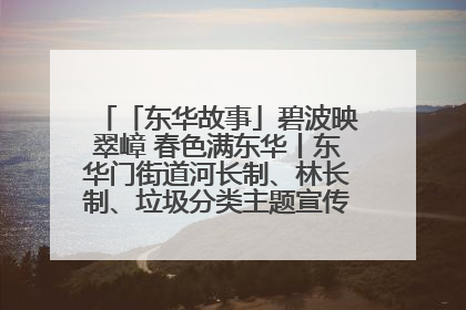 「东华故事」碧波映翠嶂 春色满东华丨东华门街道河长制、林长制、垃圾分类主题宣传如火如荼中