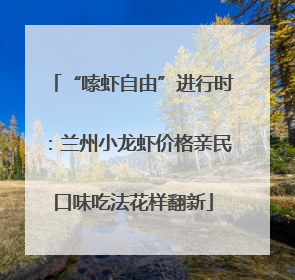 “嗦虾自由”进行时：兰州小龙虾价格亲民口味吃法花样翻新