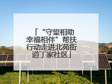 “守望相助 幸福相伴”帮扶行动走进北苑街道丁家社区