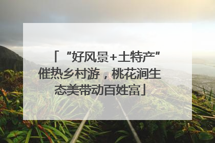 “好风景+土特产”催热乡村游，桃花涧生态美带动百姓富