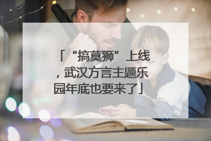 “搞莫狮”上线，武汉方言主题乐园年底也要来了
