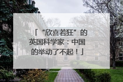 “欣喜若狂”的英国科学家：中国的举动了不起！
