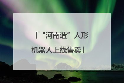 “河南造”人形机器人上线售卖