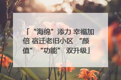 “海绵”添力 幸福加倍 宿迁老旧小区 “颜值”“功能” 双升级