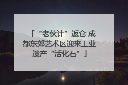“老伙计”返仓 成都东郊艺术区迎来工业遗产“活化石”