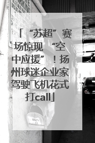 “苏超”赛场惊现 “空中应援”！扬州球迷企业家驾驶飞机花式打call
