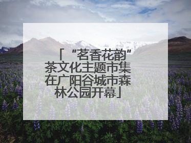 “茗香花韵”茶文化主题市集在广阳谷城市森林公园开幕