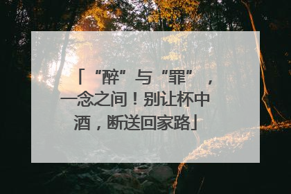“醉”与“罪”，一念之间！别让杯中酒，断送回家路