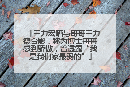 王力宏晒与哥哥王力德合影，称为博士哥哥感到骄傲，曾透露“我是我们家最弱的”