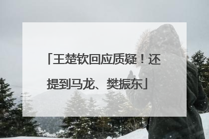 王楚钦回应质疑！还提到马龙、樊振东