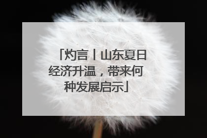 灼言丨山东夏日经济升温，带来何种发展启示