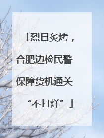 烈日炙烤，合肥边检民警保障货机通关“不打烊”