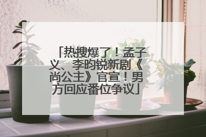 热搜爆了！孟子义、李昀锐新剧《尚公主》官宣！男方回应番位争议