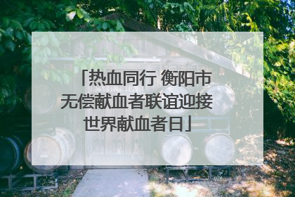 热血同行 衡阳市无偿献血者联谊迎接世界献血者日