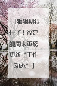 狠狠期待住了！福建舰周末重磅更新“工作动态”