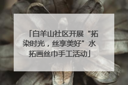 白羊山社区开展“拓染时光，丝享美好”水拓画丝巾手工活动