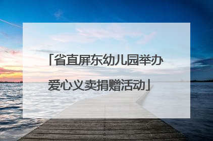 省直屏东幼儿园举办爱心义卖捐赠活动