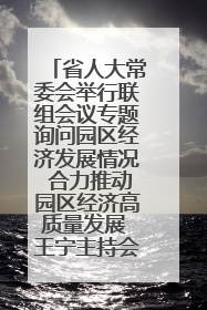 省人大常委会举行联组会议专题询问园区经济发展情况 合力推动园区经济高质量发展 王宁主持会议并讲话 王予波带队到会应询