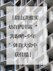 眉山洪雅实幼在四川省“奔跑吧•少年”体育大会中获佳绩