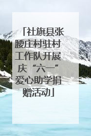 社旗县张腰庄村驻村工作队开展庆“六一”爱心助学捐赠活动