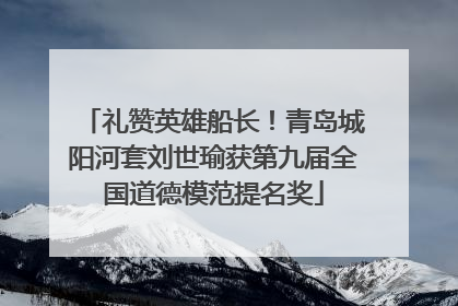 礼赞英雄船长！青岛城阳河套刘世瑜获第九届全国道德模范提名奖