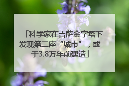 科学家在吉萨金字塔下发现第二座“城市”，或于3.8万年前建造