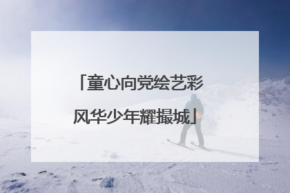 童心向党绘艺彩 风华少年耀撮城