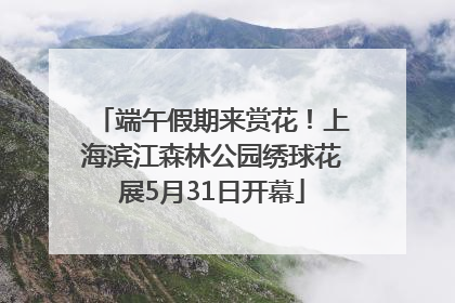 端午假期来赏花！上海滨江森林公园绣球花展5月31日开幕