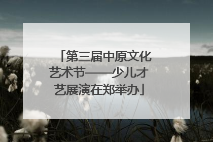 第三届中原文化艺术节——少儿才艺展演在郑举办