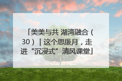 美美与共 湖湾融合（30）｜这个思廉月，走进“沉浸式”清风课堂
