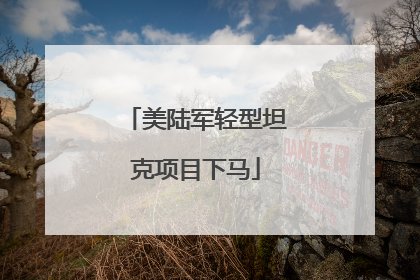 美陆军轻型坦克项目下马