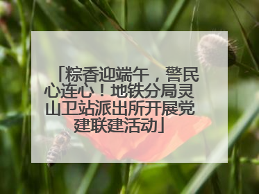 粽香迎端午，警民心连心！地铁分局灵山卫站派出所开展党建联建活动