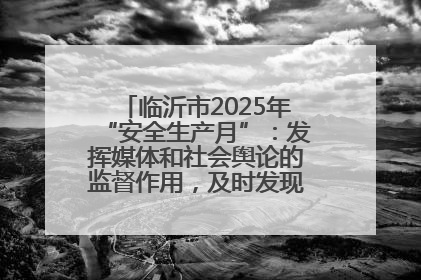临沂市2025年“安全生产月”：发挥媒体和社会舆论的监督作用，及时发现并消除安全隐患