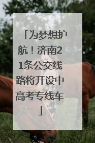 为梦想护航！济南21条公交线路将开设中高考专线车