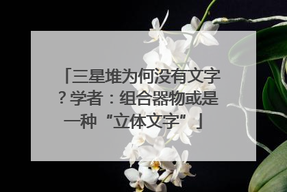 三星堆为何没有文字？学者：组合器物或是一种“立体文字”