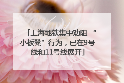 上海地铁集中劝阻 “小板凳”行为，已在9号线和11号线展开