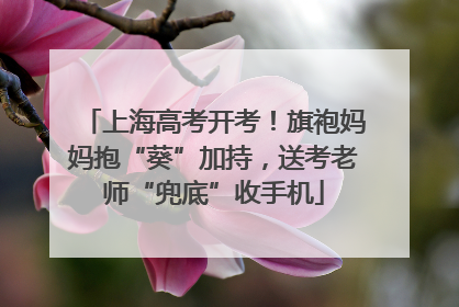 上海高考开考！旗袍妈妈抱“葵”加持，送考老师“兜底”收手机