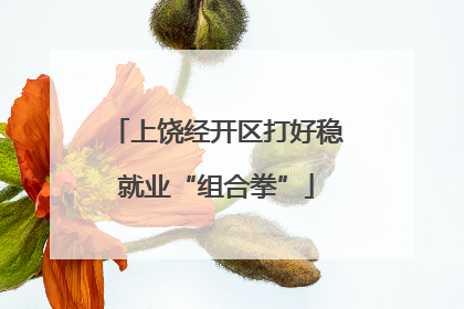 上饶经开区打好稳就业“组合拳”