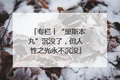 专栏丨“里斯本丸”沉没了，但人性之光永不沉没