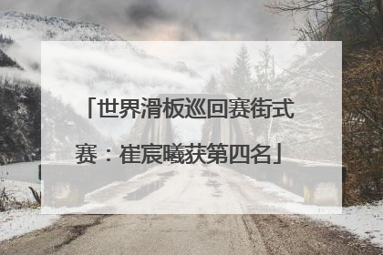 世界滑板巡回赛街式赛：崔宸曦获第四名