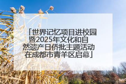 世界记忆项目进校园暨2025年文化和自然遗产日侨批主题活动在成都市青羊区启幕