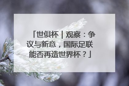 世俱杯｜观察：争议与新意，国际足联能否再造世界杯？