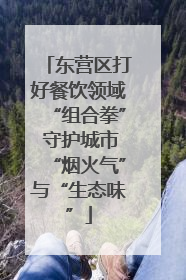 东营区打好餐饮领域“组合拳” 守护城市“烟火气”与“生态味”