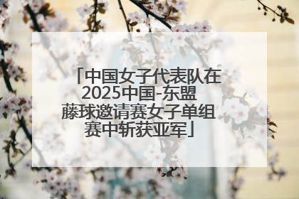 中国女子代表队在2025中国-东盟藤球邀请赛女子单组赛中斩获亚军