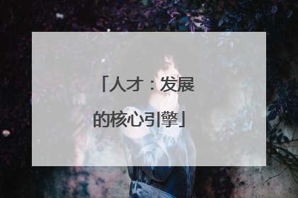 人才：发展的核心引擎