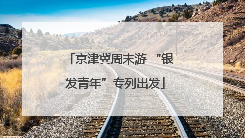 京津冀周末游 “银发青年”专列出发