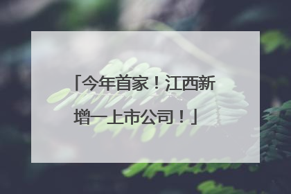 今年首家！江西新增一上市公司！