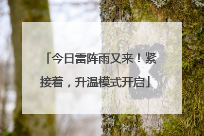 今日雷阵雨又来！紧接着，升温模式开启