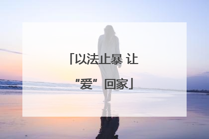 以法止暴 让“爱”回家