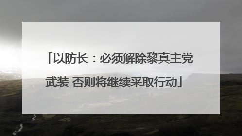 以防长：必须解除黎真主党武装 否则将继续采取行动